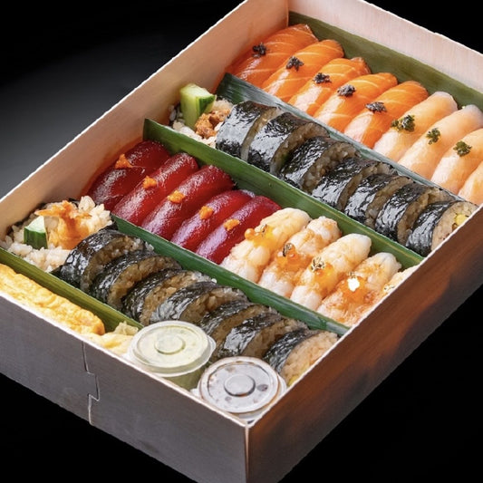 Nigiri & Roll Platter, 36 pieces, in a wooden box